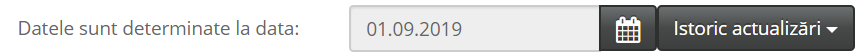 Bara cu data de referință la adăugare